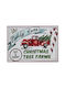 Artekko Christmas Table Decoration Metallic White L45xW30xD1cm.