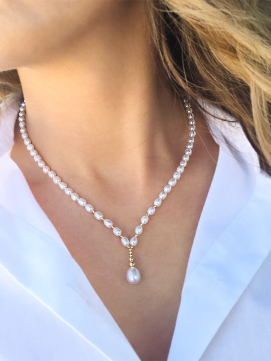14K Necklace Gold Elements White Pearls F126699 14K Necklace Gold Elements White Pearls F126699