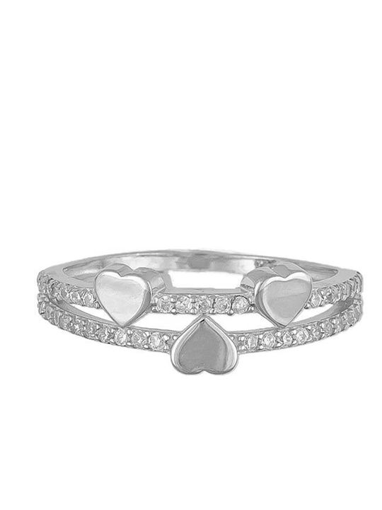 Excite-Fashion Ring with Zircon made of Silver