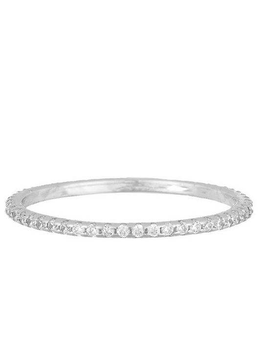 Excite-Fashion Ring with Zircon made of Silver