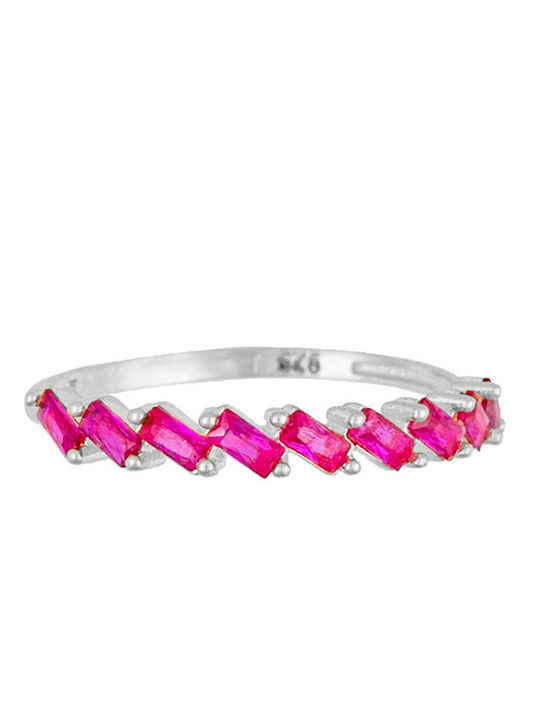 Excite-Fashion Ring with Zircon made of Silver