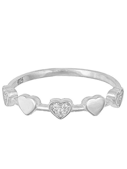 Excite-Fashion Ring with Zircon made of Silver