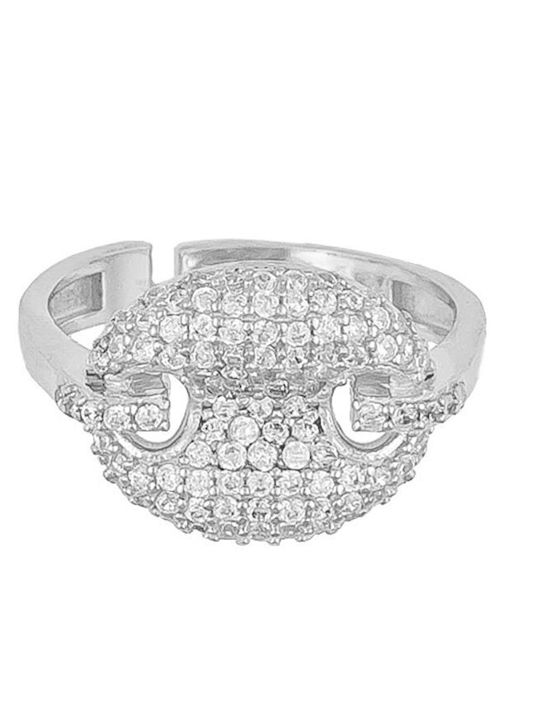 Excite-Fashion Ring with Zircon made of Silver