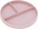 Excellent Houseware Baby Food Plate made of Silicone Pink