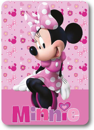 Disney Κουβέρτα Fleece Minnie Pink 140x100εκ.