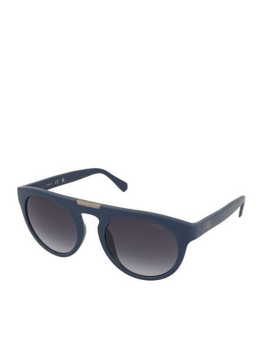 Guess Unisex Ochelari de soare cu Albastru Cadru și Gri Degrade Oglindă Lentilă GU00275 90W
