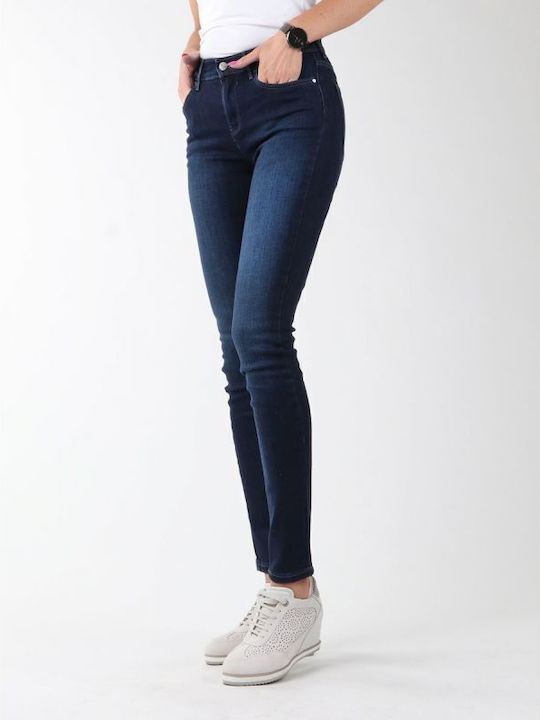 Hoch tailliert Damenjeans in Enger Passform Subtle Blue