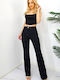 Femei Black Set cu Pantaloni cu Croială Slim