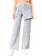 Hoch tailliert Damenjeans Schlaghose in Entspannter Passform Gray
