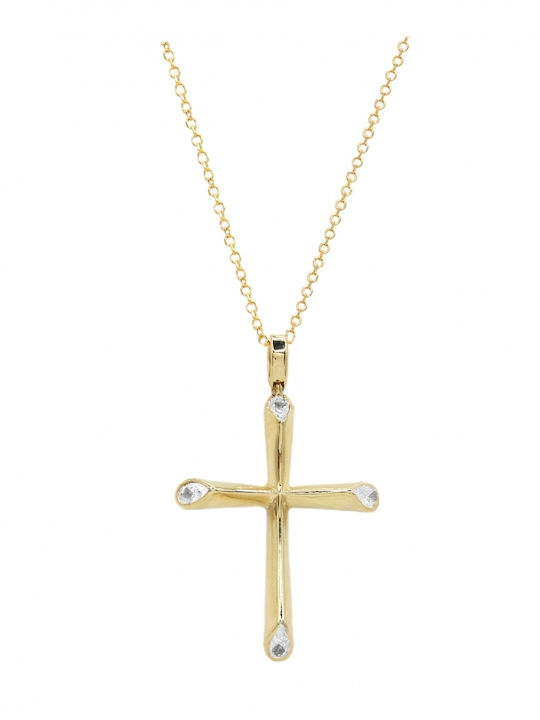 Women's Gold Cross 14K with Chain