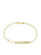 Senzio Belibasakis Kids Bracelet ID from Gold 9K with Stones