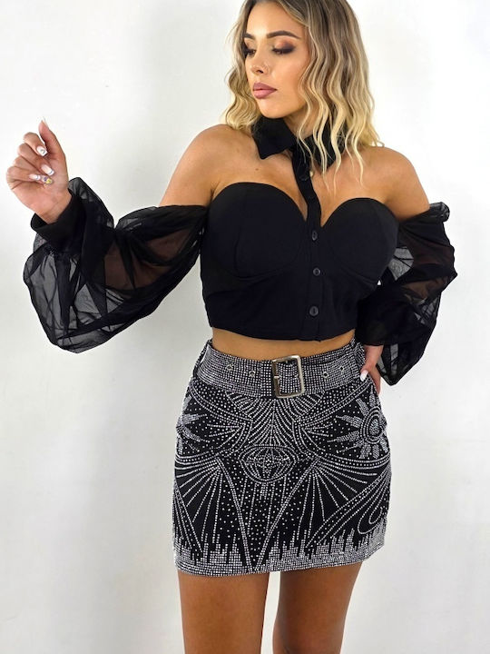 Women's Skirt-Shorts Black
