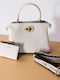 Damenbeutel Schultertasche Ecru