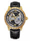 Forsining Herrenuhr 20mm Automatisch mit Schwarz Lederarmband