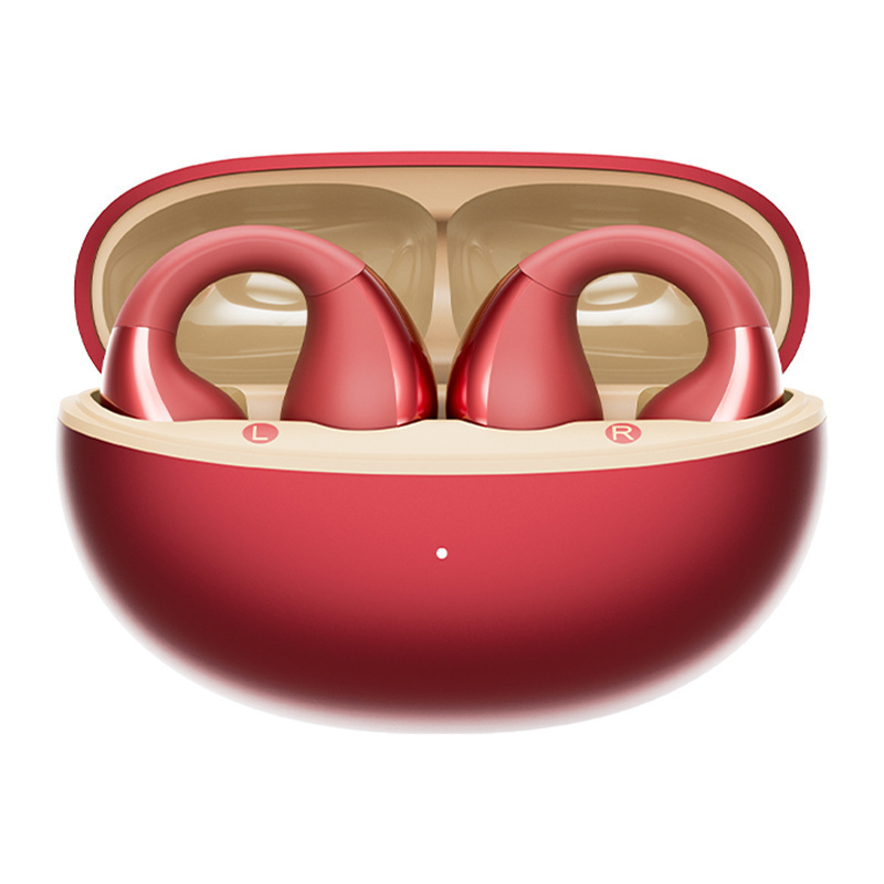 QCY Crossky C30S Open Ear Bluetooth Handsfree Ακουστικά με Αντοχή στον Ιδρώτα και Θήκη Φόρτισης Κόκκινα (T33S Red)