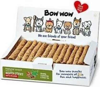 Bow Wow Dog Stick Treats with Beef 150gr 50pcs