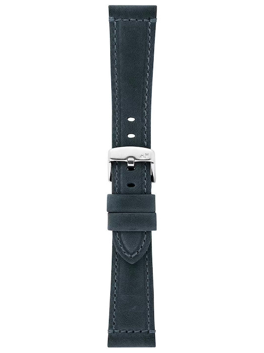 Morellato Δερμάτινο Λουράκι Μπλε 22mm