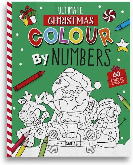 Ultimate Eurowrap A4 Colouring Notebook Numbers Xmas 34x35993cbnc