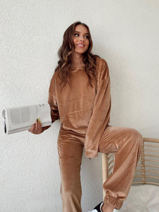 Set de Trening Catifea Brown
