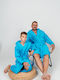 Belotex Bademantel mit Kapuze Turquoise 500gr/m²