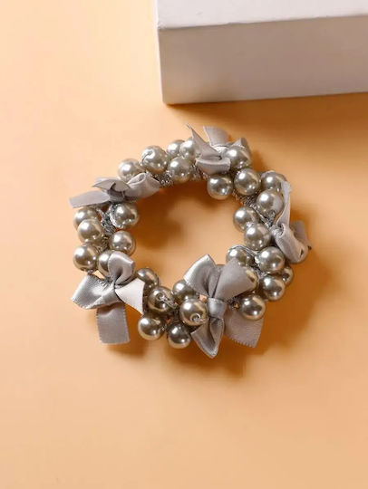 Space Grey Pearly Scrunchie 7,5cm Ac119 Hrd-ac119
