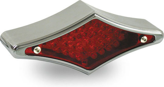 MCS Rücklicht Motorrad Flat-lens Diamond LED Chrom Universal Led Flat-lens Diamond Rücklicht Chrom