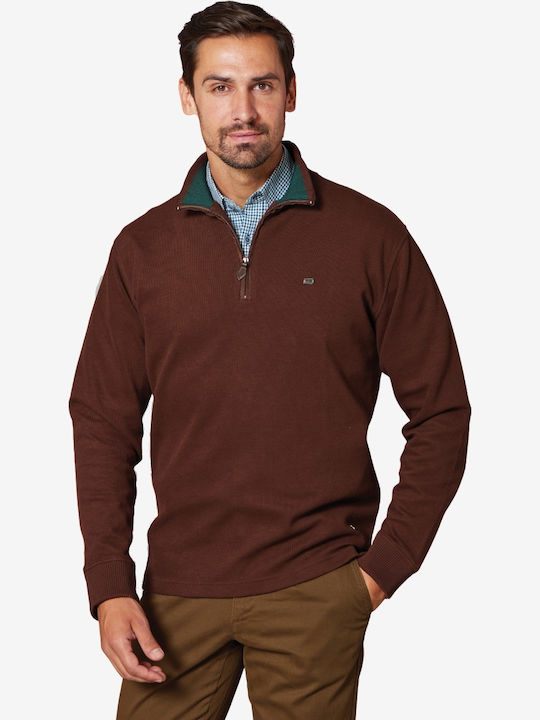 Visconti Long Sleeve Brown Blouse
