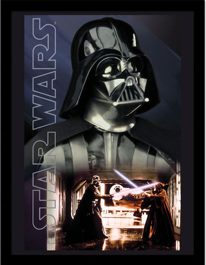 Star Wars Darth Vader Key Art Wooden Framed 30x40cm Print Fp14472p