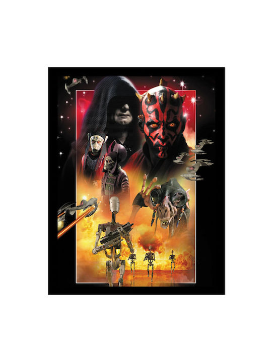 Star Wars Episode I Villains Wooden Framed 30x40cm Print Fp14492p