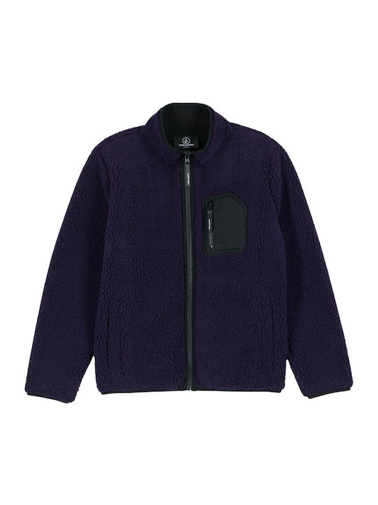 Kinder-Strickjacke Vlies Dunkles Lila Muzzer Fuzzar