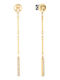 Tommy Hilfiger Earrings Dangle Made of Steel Gold Plated with Stones