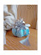 By Anastasia's Art Creations Handmade Tabletop Lucky Charm Pumpkin Light Blue made of Fabric 13x14cm 1pcs