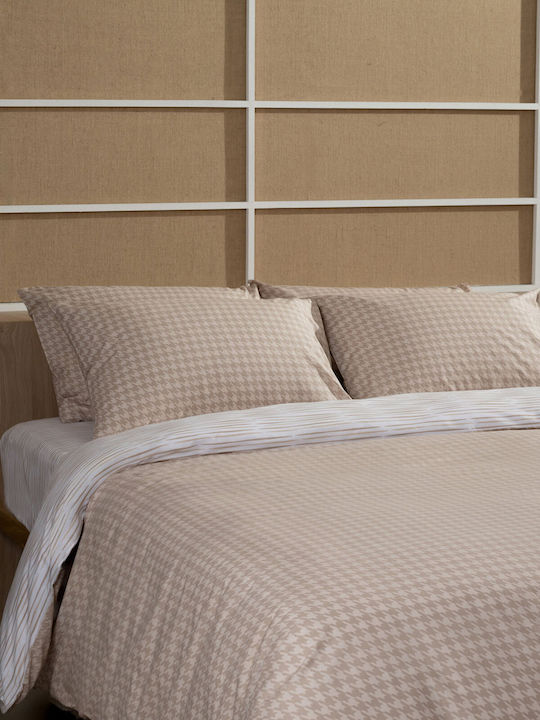 Sunshine Sheet Sets Double with Elastic 150x205+30cm. Feelings 2064 Beige 4pcs