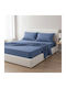 Olia Home Сет Чаршафи Двойни 200x260см. Light-blue 4бр