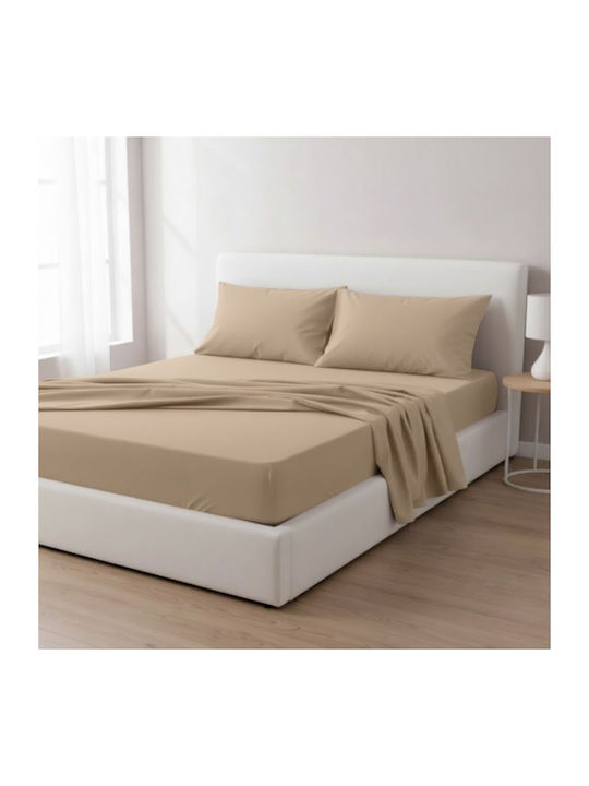 Olia Home Sheet Sets Double 200x260cm. Beige 4pcs