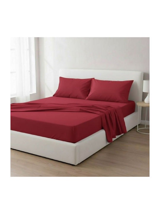 Olia Home Sheet Sets Queen 220x260cm. Red 4pcs