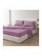 Olia Home Σετ Σεντόνια Μονά 160x260εκ. Λιλά (3τμχ)