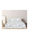 Purple Branches Double Bed Sheets Set 200x260cm Purple 4 Pieces