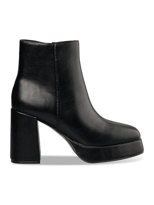 Women's Ankle Boots with Medium Heel Black