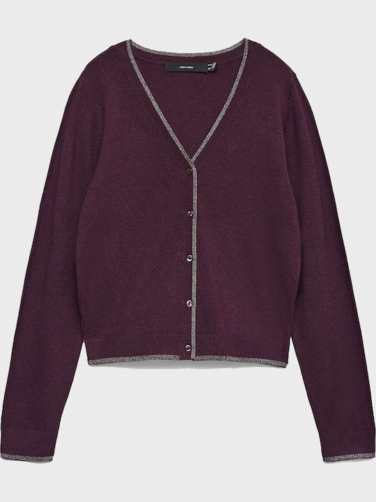 Vero Moda Дамска плетена жилетка Bordeaux