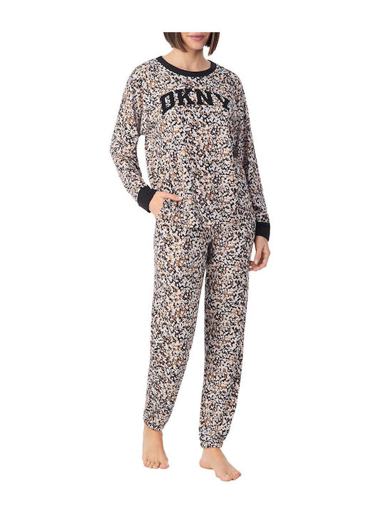 DKNY Winter Damen Pyjama-Set Colorful