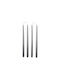 Broste Copenhagen Decorative Candle Taper Silver 38cm 4 Pieces