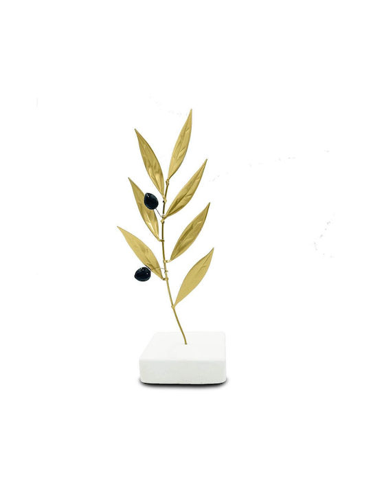 Handmade Decorative Gold Copper Olive Branch Base Height 22cm