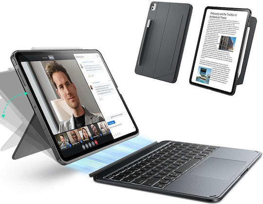 ESR ESR Shift Magnetic Flip Cover mit Tastatur in Grau für iPad Pro 13 (2024) iPad Pro 13 (2025)