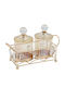 Keskor Candle Holder Metal in Gold Color 23x16x10cm 1pcs