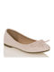 Suede Women's Ballerina Shoes Beige