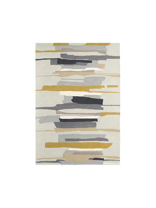 Harlequin Handmade Rug Rectangular Wool Grey Mustard