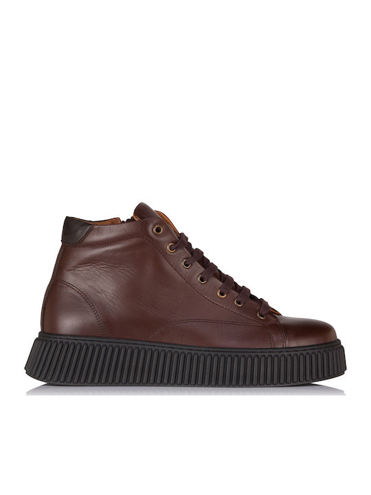 Antonio Shoes Δερμάτινα Καφέ Ανδρικά Μποτάκια