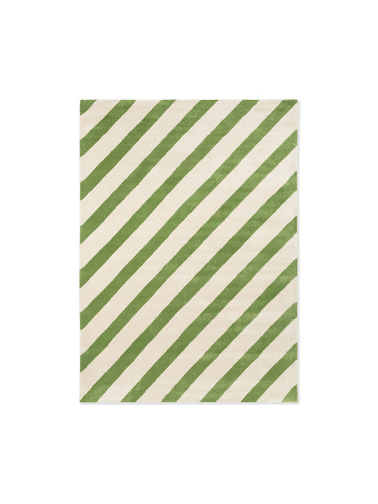 Harlequin Χειροποίητο Χαλί Ορθογώνιο Μάλλινο Green-white 140x200cm