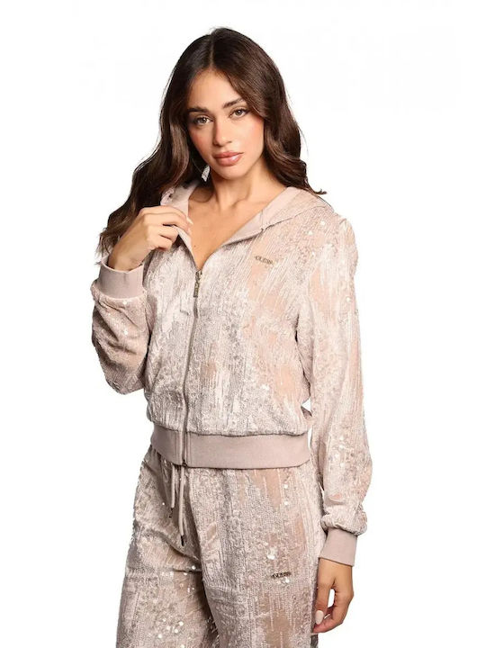 Guess Women's Pink Zip-Up Cardigan